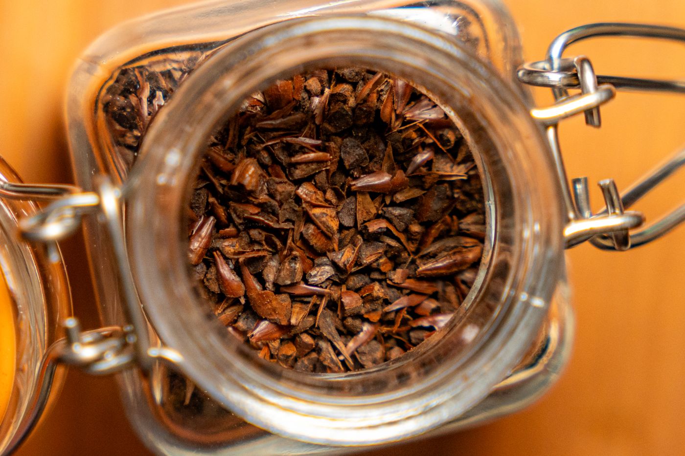 Close-up of roasted malt, a core brewing ingredient